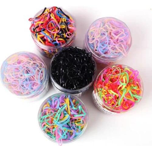 500 Pcs/box Hair Elastic Rope Rubber Band for Women Girls Bind Tie Ponytail Holder Elastic Band Hair Accessories