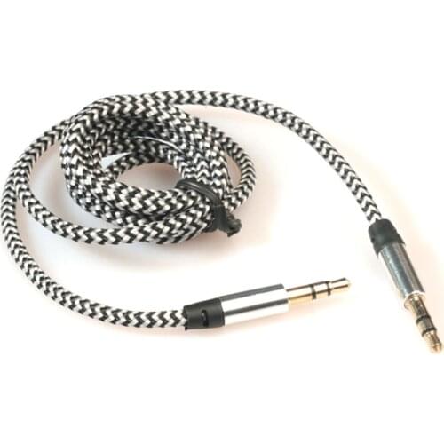 Aux Stereo Cable Audio 3.5mm Jack Stereo Car Auxiliary Audio Cable Male To Male Braided Shielding for Smartphone MP3 iPod iPhone