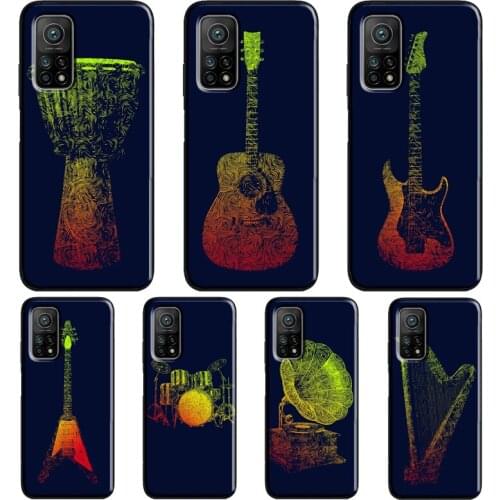 Instruments Music Case For POCO F3 F2 M3 X3 Pro Cover For Xiaomi Mi 11 Lite Ultra Mi 10T Pro Mi Note 10 Lite