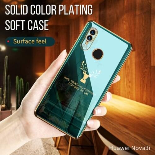 GKK Case For Huawei P30 Lite Nova 3 3i 4 4e Case Luxury Pattern Plating Anti-knock Soft Cover For Huawei P30 Lite Nova 3 3i 4 4e