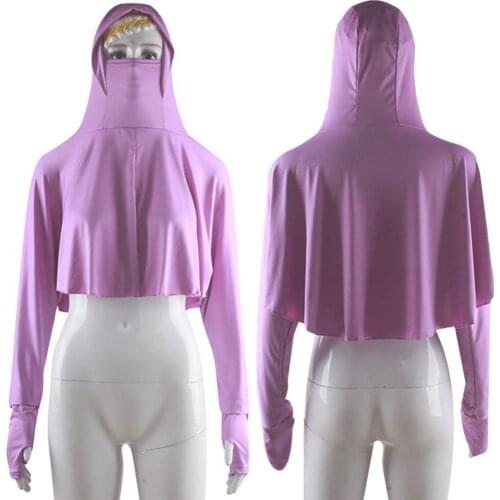 Breathable Women Fishing Clothes Sunscreen Shirt Anti-UV Quick Dry Hooded Fishing Shirt Outdoor Hiking T-shirt Sunscreen Tops