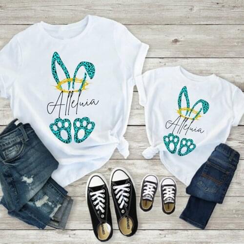 Mother and Daughter T Shirt APPEPUIA Letter Print Family Look Outfits Breathable T-shirt Clothes baby girl boy Summer Tshirt