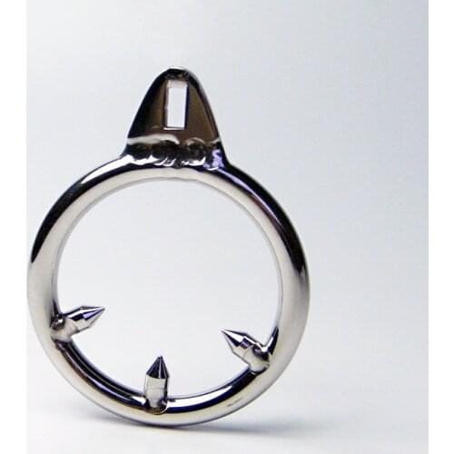 SODANDY Barbed Anti-off Ring For Cock Cage Anti-Shedding Stainless Steel Male Chastity Spikes Ring CBT Toys Metal Bondage Gear