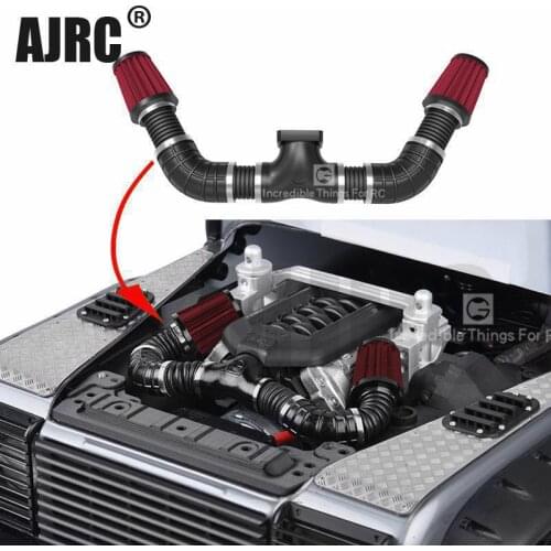 Simulated Engine Intake Air Filter Kit For For 1/10 RC Crawler Car Traxxas TRX4 Defender Bronco 90046 D90 DD10 Axial Scx10 II