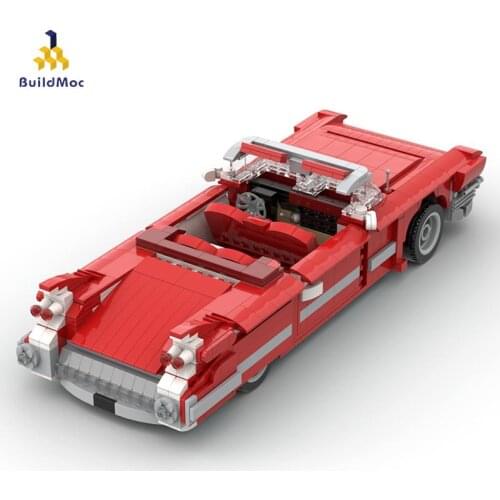 BuildMOC City Convertible Car MOC Building Block City Classic Race Vehicle Super-car Model Educational Toys for Children Gifts