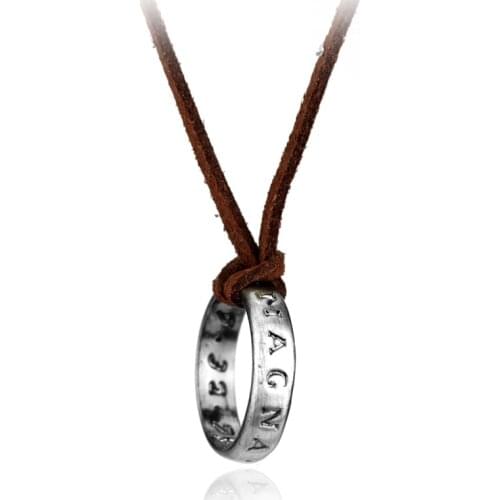 Leather necklace PS4 game Uncharted 4 A Thiefs End Nathan Drake necklaces Cord Chain Long Necklace jewelry men Accessories