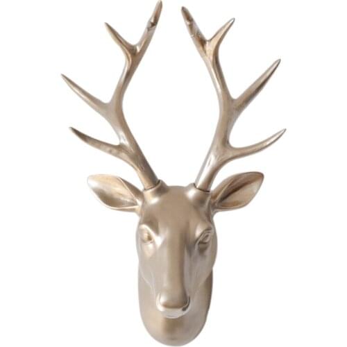 ELEPHANT HANGING STEREO CREATIVE LIVINGROOM MURAL HOME WALL BACKGROUND FOR DECORATION RESIN CRAFT EUROPEAN ANIMAL DEER HEAD