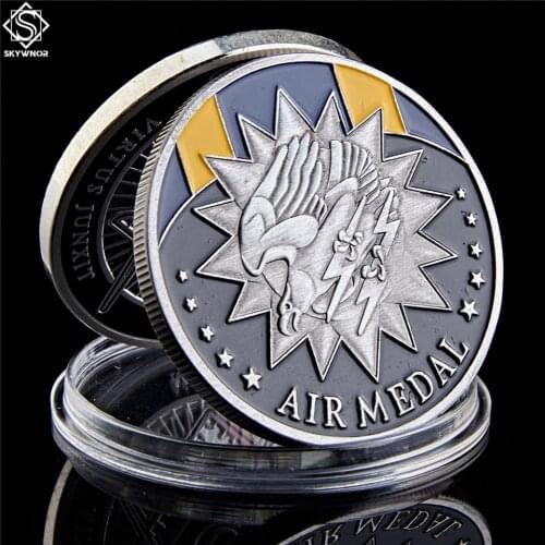 Military Air Forces Coins Air Medal Meritorious Achievement In Aerial Flight for Soldier Dedicate Commemorative Coin