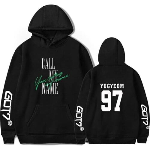 Fashion YUGYEOM 97 Got7 Kpop Hoodies Sweatshirts Hip Hop Men Women Hooded Pullover Male Female Long Sleeve Hoodie Hoody Tops 4XL
