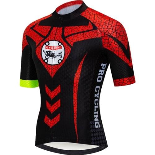 Team Geeklion Men Cycling Jersey Short Sleeves Ropa Ciclismo Bike Wear MTB Aero Laser Cut Bicycle Clothing