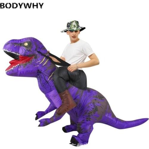 Cosplay Dinosaur Inflatable Clothing Hatted Dinosaur Adult Mounts Riding Tyrannosaurus Rex Halloween Costumes Cartoon Adult