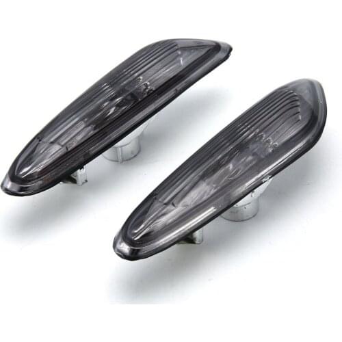New 2pcs Left+Right Side Marker Turn Signal Lights Smoke/Clear for Fender Side Marker Light For E90 E91 E92 E93 06-11 Durable