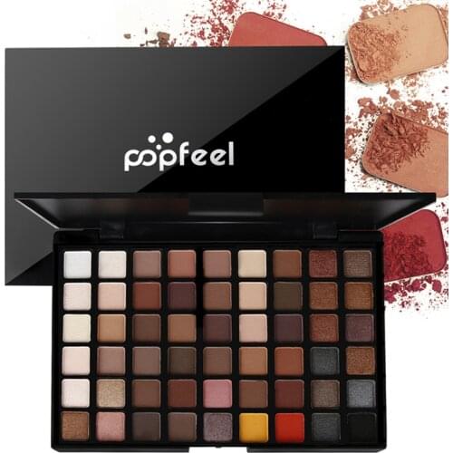 New 54 Colors Women Makeup Eyeshadow,Perfect Combination Suit,Fashion Smoke Color,Pearl&Matte Style Eye Shadow Powder Compact