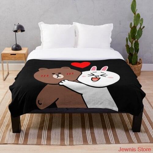 Cute lovers forever Throw Blanket Plush Velvet Warm Decoration Bed Home Throw Sofa Blankets Adult Children Boys Gifts NEW