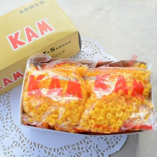 Wholesale 50 Boxes/lot (1000 Sets/Box) Plastic KAM Snap Fastener Buttons T5 Size for Garments Or Tote Bags, 60 Colors For Choice