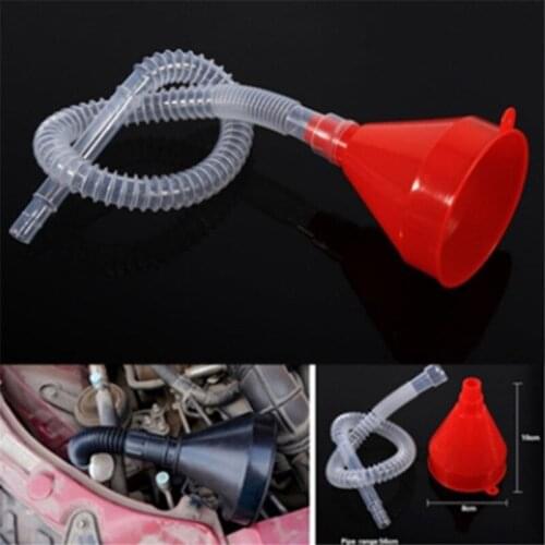 Car Refueling Funnel Detachable Hose Gasoline Engine Oil Additive Motorcycle Farm Machine Use Convenient Anti-leakage Filler