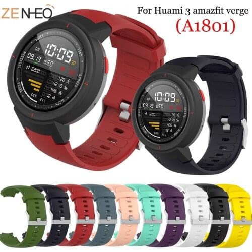 Amazfit verge Wristband Silicone Watchband Strap For Huami 3 Smartwatch amazfit verge (A1801) Replacement Wrist Band Bracelet