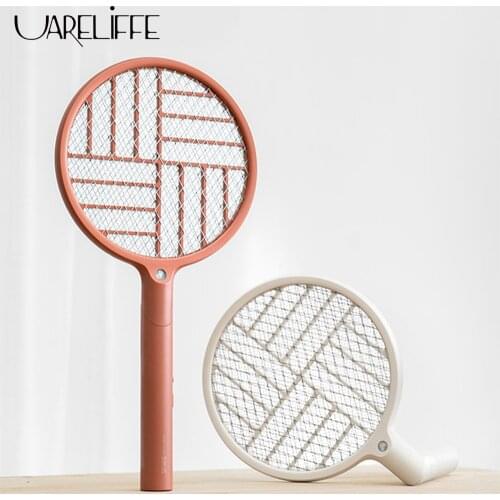 Urallife Electric Mosquito Swatter Foldable Mosquito Lamp USB Rechargeable Handheld Fly Killer Swatter For Home Outdoor