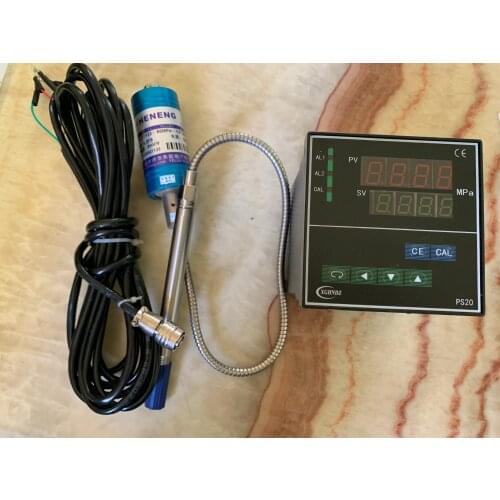 Accuracy: 0.2FS Output: 2mV/V Supply 10VDC High temperature melt pressure sensor with pressure gauge PT123 50MPA 1/2 unf +Ps20