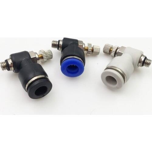 Fine Pneumatic Regulating Valve L-type Throttle Valve SL4/6/8-m3/m5 Adjustable Miniature Cylinder Speed Regulating Joint