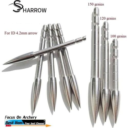 100/120/150gr 30pcs Archery Insert Arrowheads Carbon steel Target Broadhead For Hunting Bow Arrow Accessories