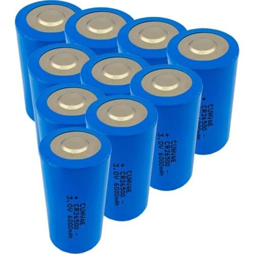 10PCS CR26500 26500 C 3.0V 6000MAH Lithium Battery Non-rechargeable For PLC Industrial Ammerter Batteries Cell