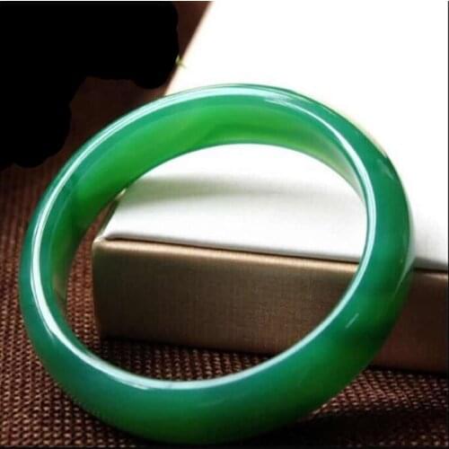 100% Natural A Grade Green Jadeite Bangle Diameter 64mm