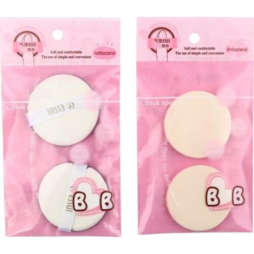 2Pcs/set Facial Cosmetic Puff Soft Sponge Air Cushion BB Powder Puff Pads, Makeup Foundation Cream Blush Sponge Powder Puff