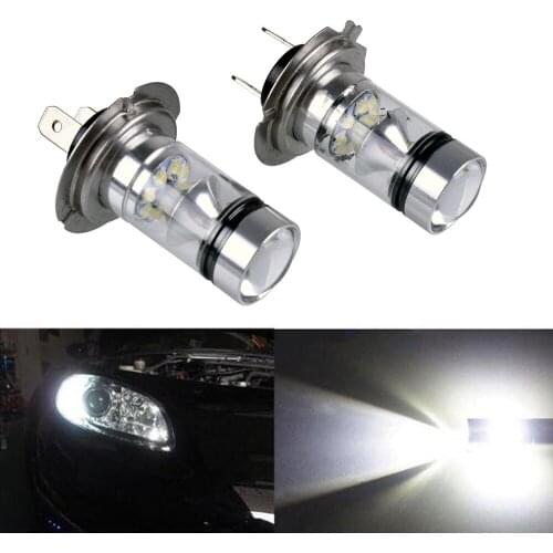 2Pcs High Power Car LED H4 H7 H8 H11 Fog Light 100W Extremely Bright 6000K LED Lights Bulbs 1000LM Diving Running Light