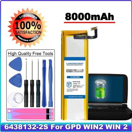6438132-2S 64381322S 6438132 2S 8000mAh Batteries for GPD WIN2 WIN 2 Handheld Gaming Laptop,GamePad Battery