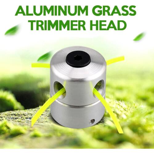 New Aluminum Grass Trimmer Head With 4 Lines Brush Cutter Head Lawn Mower Accessories Cutting Line Head for Strimmer Replacement
