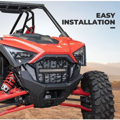 For Polaris UTV RZR Front Bumper Mesh Grille Grill 2020 2021 for Polaris RZR Pro XP / XP 4