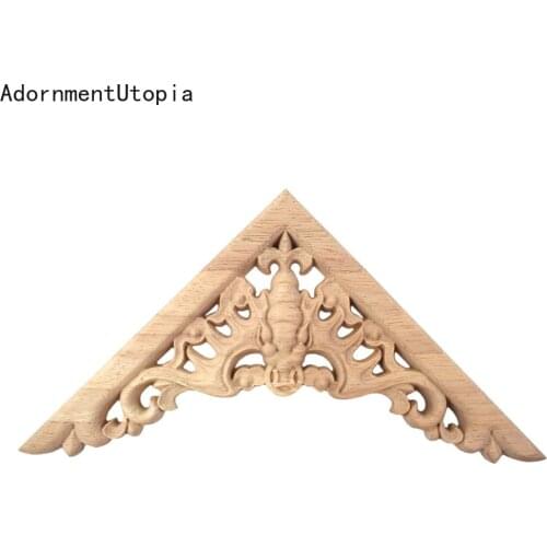 European Wood Carving Decal Solid Wood Door Corner Flower Wholesale and Retail Furniture Decoration Accessories Door 16/30cm