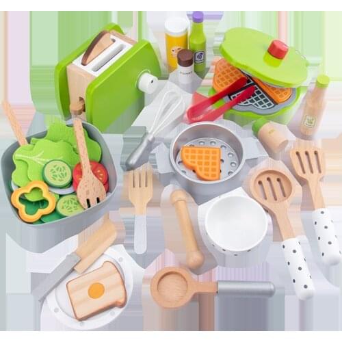 Simulation Toaster Kitchen Toys Boys And Girls Play House Cooking Educational Childrens Wooden Kitchen Set Toys For Children