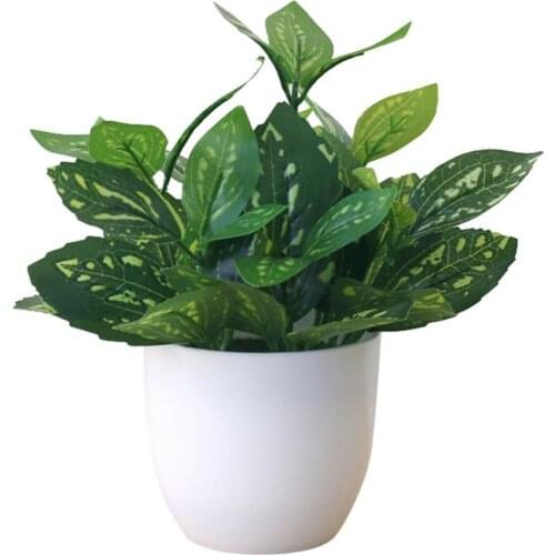 Fresh Artificial Foliage Plant High quality Vivid color Fake Foliage Plant Pot Bonsai Home Decor for Party Mall Desktop Office