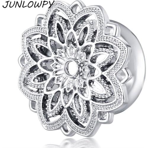 Junlowpy Flared Ear Stretchers Plug and Tunnels Piercing Flower Fit Ear Expander Lots Gauges 5-20mm Stainless Body Jewelry 72pcs
