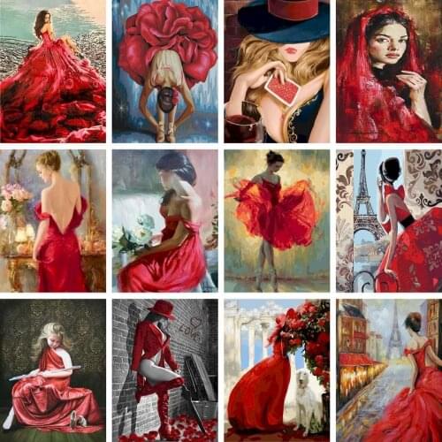 Gatyztory 60×75cm Painting By Numbers Woman Canvas Drawing Figure Handpainted Kits Acrylic Paints Art Unique Gift Wall Decor Fra