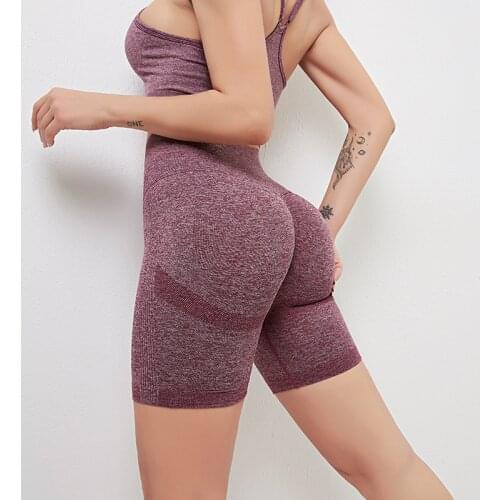 New Seamless Yoga Set Workout Clothes For Women Sportswear High Waist Gym Shorts Adjustable Sports Bra 2 Piece Sports Suits