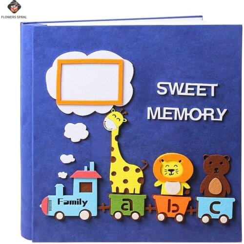 Felt Cloth Cover DIY Family Photo Album, Childrens Growth Photo Album, Family Life Record Photo Album, Christmas Gift