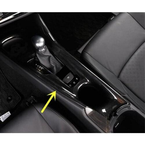 Fit For Toyota C-HR CHR 2018-2019 Carbon fiber Car Inner Gear Shift Frame Cover Trim 1pcs