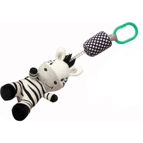 Cartoon Cute Black And White Zebra Baby Toy Move Baby Bed Pendant With Bell Enlightenment Toy Best Sellig
