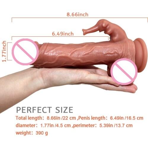 Realistic Dildo Soft Dual-Layer Liquid Silicone Huge Penis with Suction Cup Sex Toys for Woman G-Spot Stimulation Sex Products
