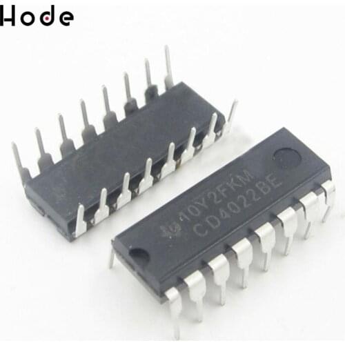 10PCS CD4022BE DIP-16 DIP 16 TI CMOS Counter Dividers CD4022 new