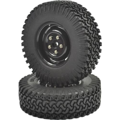 1/10 RC Rock Crawler 1.9" Tires and Wheels (4) 98mm Fits Axial SCX10 CC01