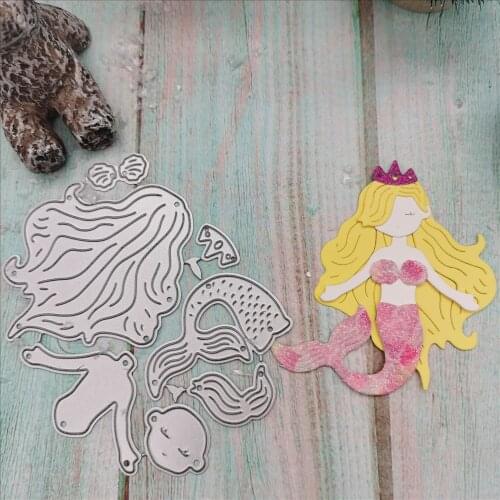 New Mermaid Metal Cutting Dies for Scrapbooking DIY Album Embossing Folder Paper Card Maker Template Stencils