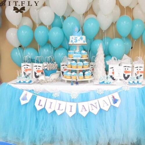 DIY Table skirting customize handmade tulle tutu table skirt birthday banquet Party wedding Decoration Home Textile white pink