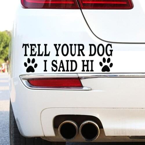 Dog Paw Letters Funny Car Vehicle Body Window Reflective Decals Sticker Decor Accessories