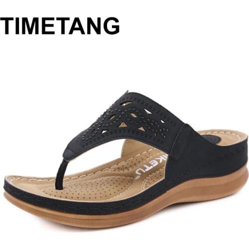 TIMETANGSummer Women shoes Fashion soft Womens slippers diamond non-slip comfortable Plus Size Woman slippers Female sandals