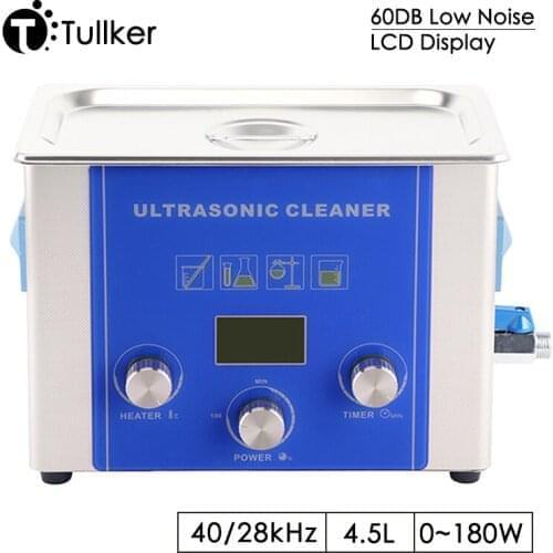 4.5L 180W Ultrasonic Cleaner Digital Laboratory Dental Sonic Cleaning Glassware Jewelry PCB Engine Oil Rust Remove Ultrasound 4L