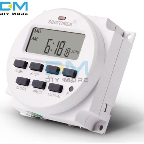 Smart Switch Timer 1 Second Interval 6V 12V 110V 220V Power Supply Programmable Digital Electronic Lighting Daily Timer Switch